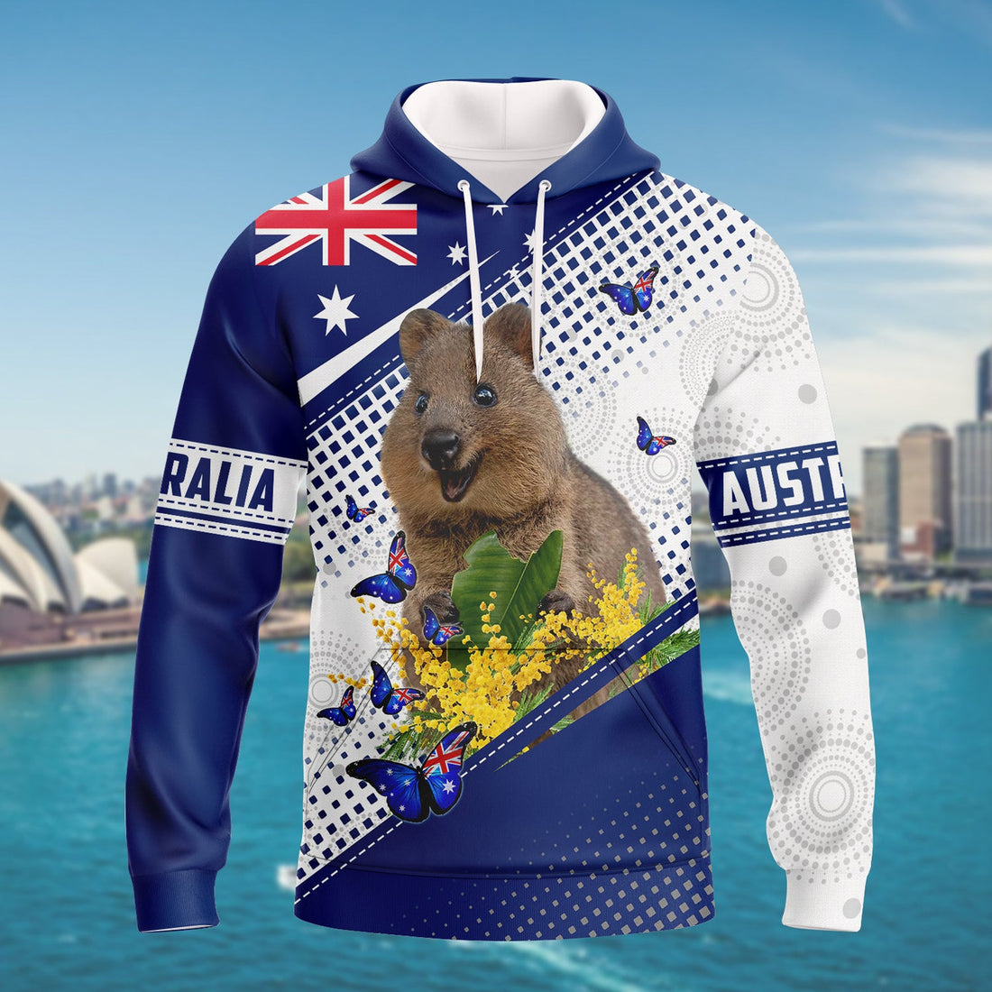 FUNSTUFFPRINT Australia, Love Quokka 3D Hoodie and Zip Hoodie