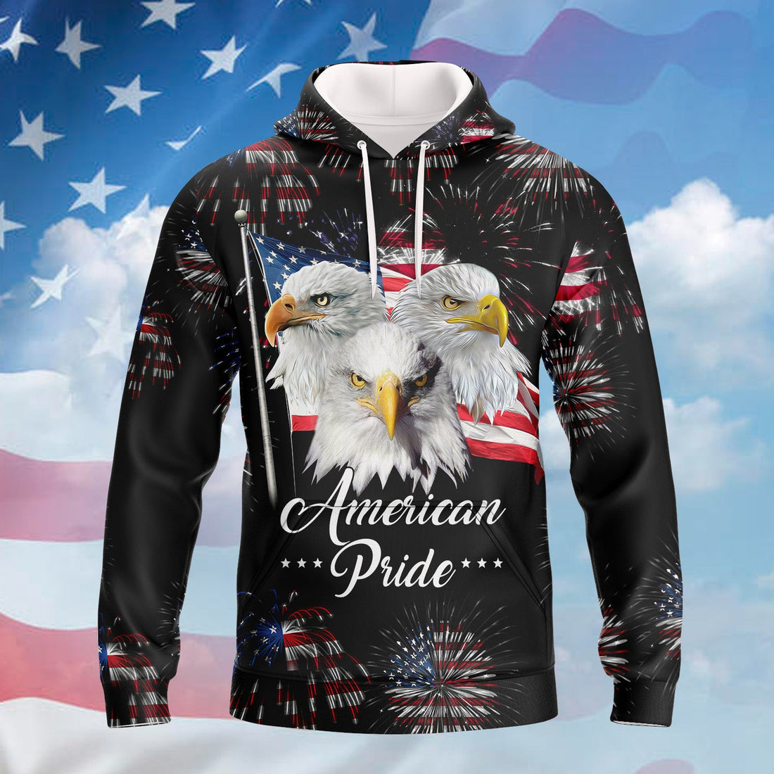 FUNSTUFFPRINT Eagle American Pride - Independence Day Is Coming 3D Hoodie and Zip Hoodie