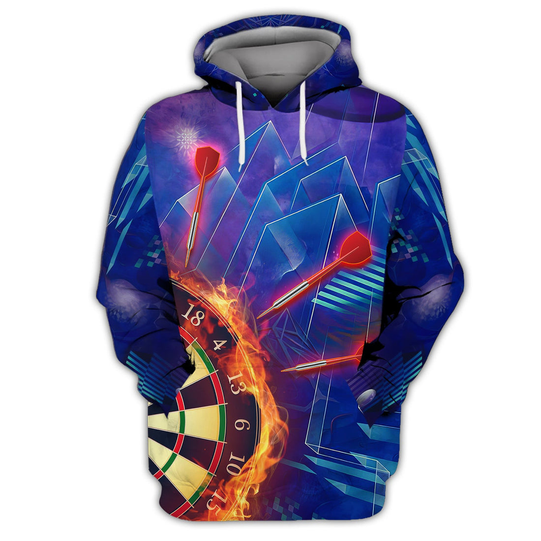 FUNSTUFFPRINT Dart Purple 3D Hoodie and Zip Hoodie