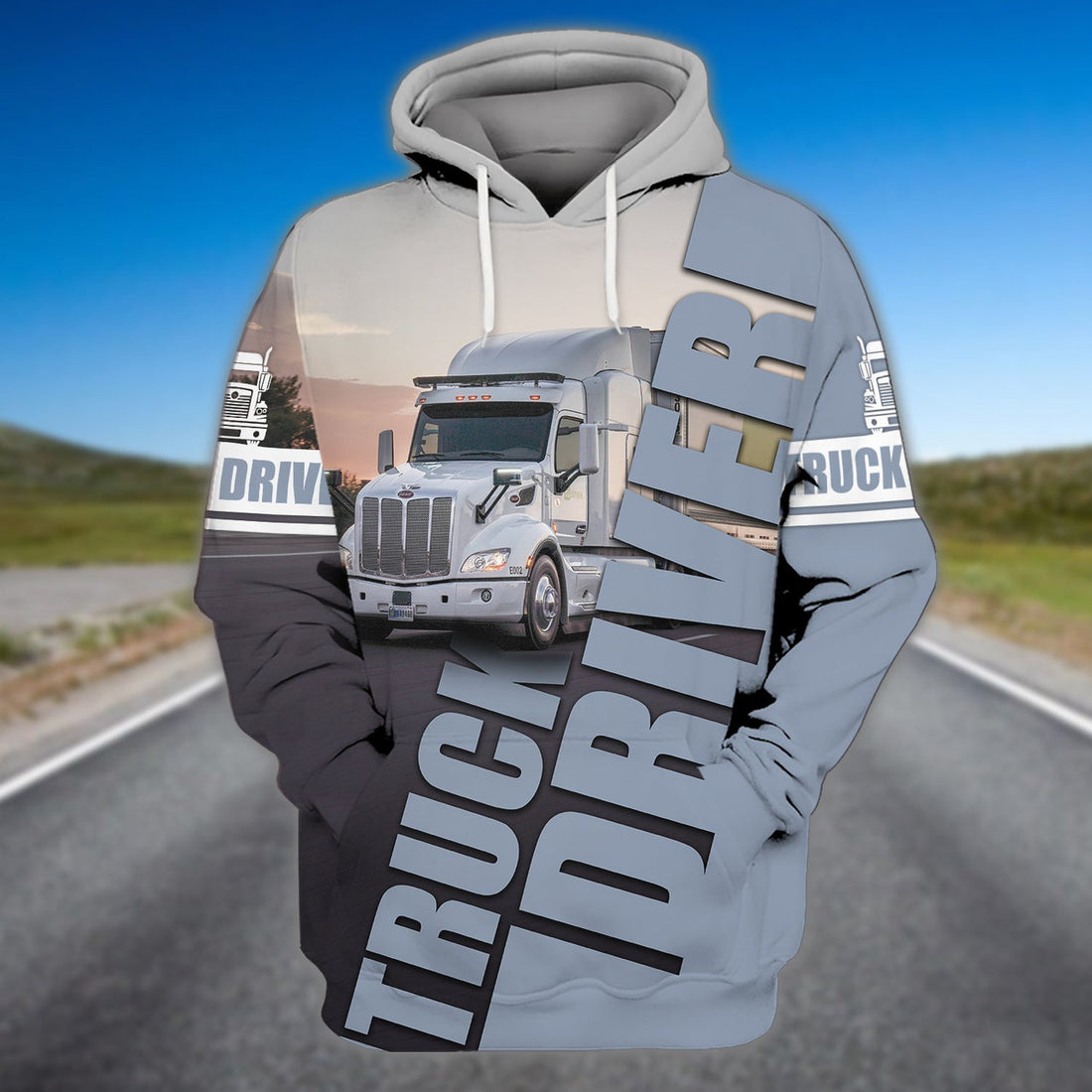 FUNSTUFFPRINT Trucker E401 3D Hoodie and Zip Hoodie