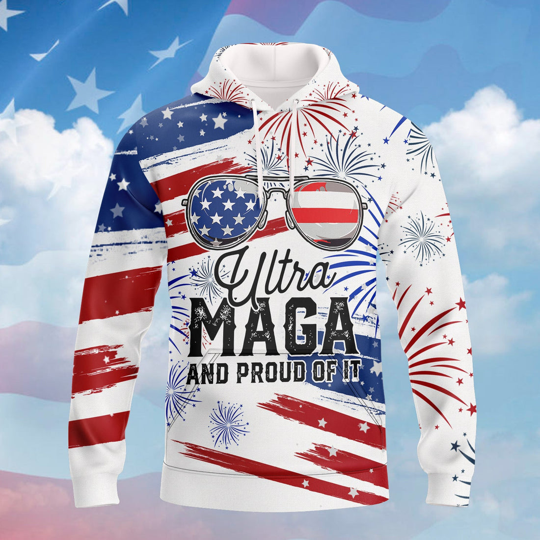 FUNSTUFFPRINT Ultra Maga And Proud Of It 3D Hoodie and Zip Hoodie