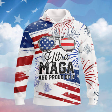 FUNSTUFFPRINT Ultra Maga And Proud Of It 3D Hoodie and Zip Hoodie