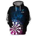 FUNSTUFFPRINT Personalized Name Darts Dark 3D Hoodie and Zip Hoodie