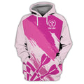 FUNSTUFFPRINT Personalized Name Darts Pink 3D Hoodie and Zip Hoodie