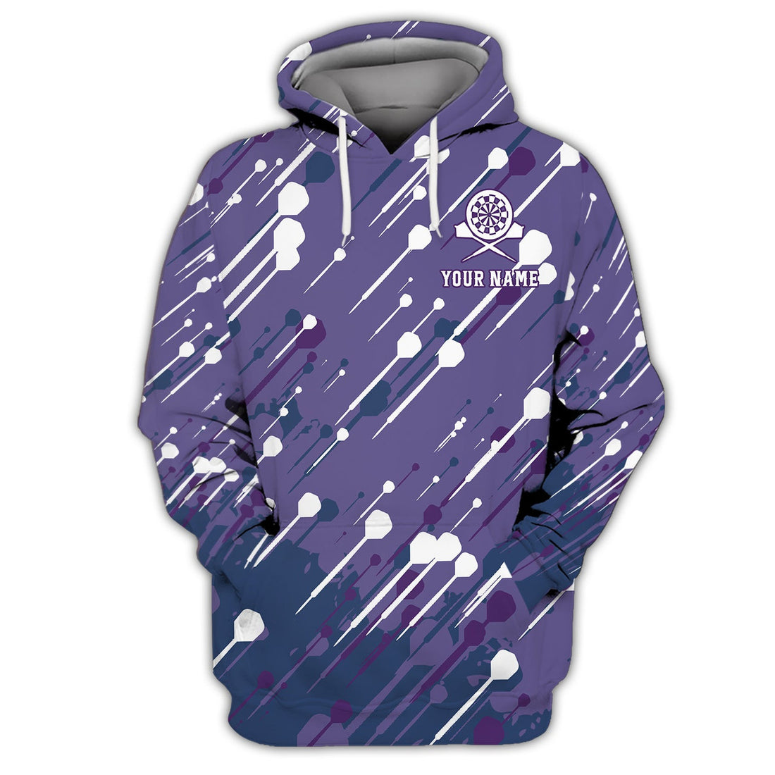 FUNSTUFFPRINT Personalized Name Darts Team, Just The Tip 3D Hoodie and Zip Hoodie