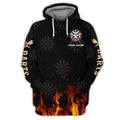 FUNSTUFFPRINT Personalized Name Death Smile At All Of Us, Only The Darts Player Smile Back 3D Hoodie and Zip Hoodie