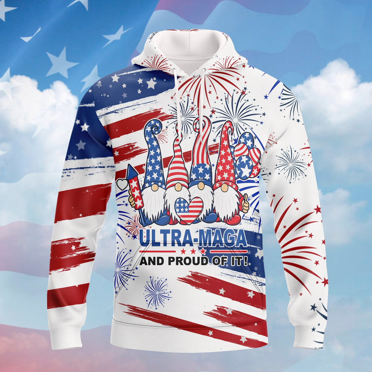 FUNSTUFFPRINT Ultra Maga And Proud Of It 3D Hoodie and Zip Hoodie