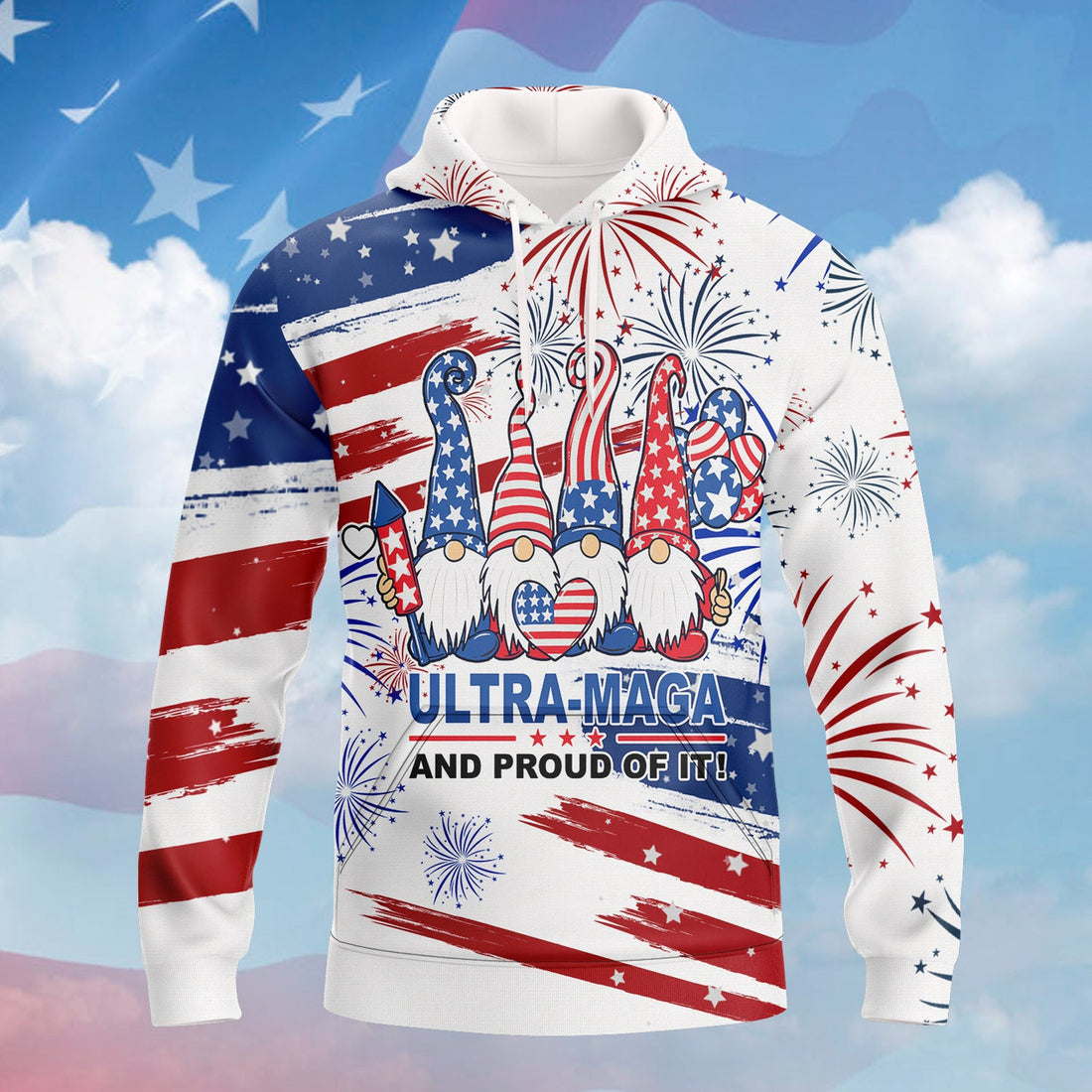 FUNSTUFFPRINT Ultra Maga And Proud Of It 3D Hoodie and Zip Hoodie