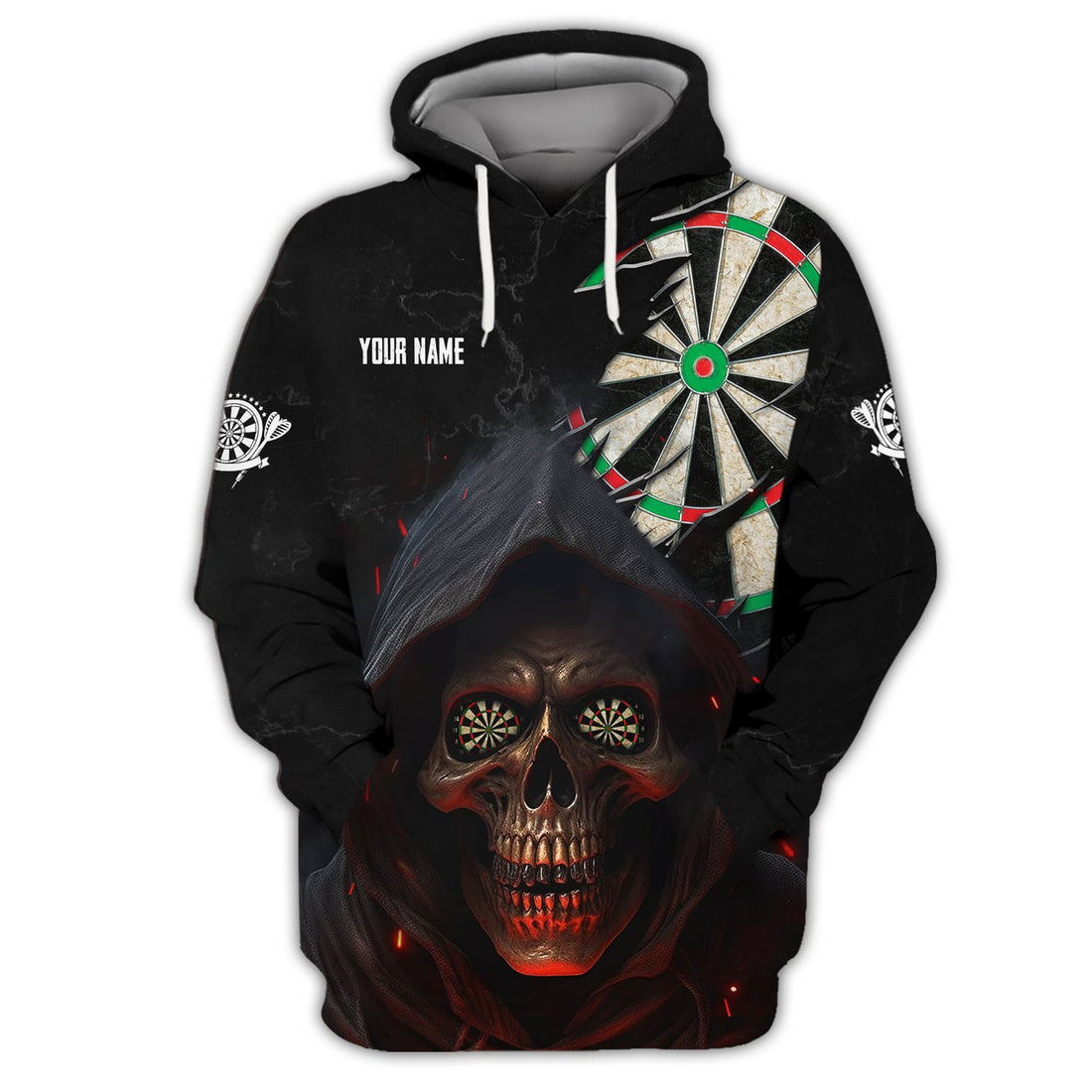 FUNSTUFFPRINT Personalized Name Aim Shoot Swear Repeat 3D Hoodie and Zip Hoodie
