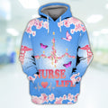 FUNSTUFFPRINT Nursing Is A Work Of Heart Nurse 3D Hoodie and Zip Hoodie