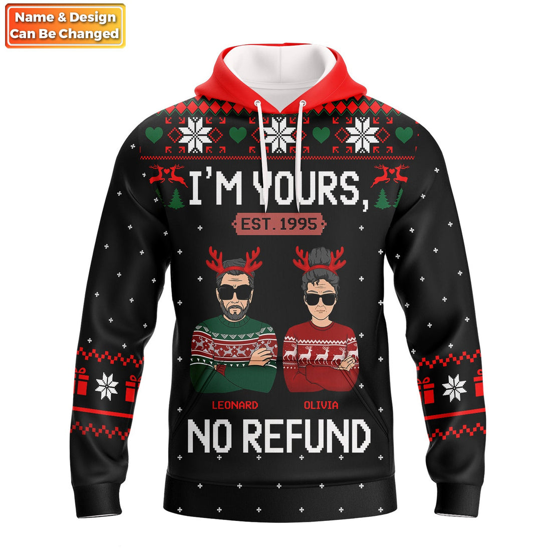 FUNSTUFFPRINT Annoying Each Other, Old Couple, Personalized Custom Sweaters, T Shirts,... Christmas Gifts Hoodie 3D Hoodie and Zip Hoodie