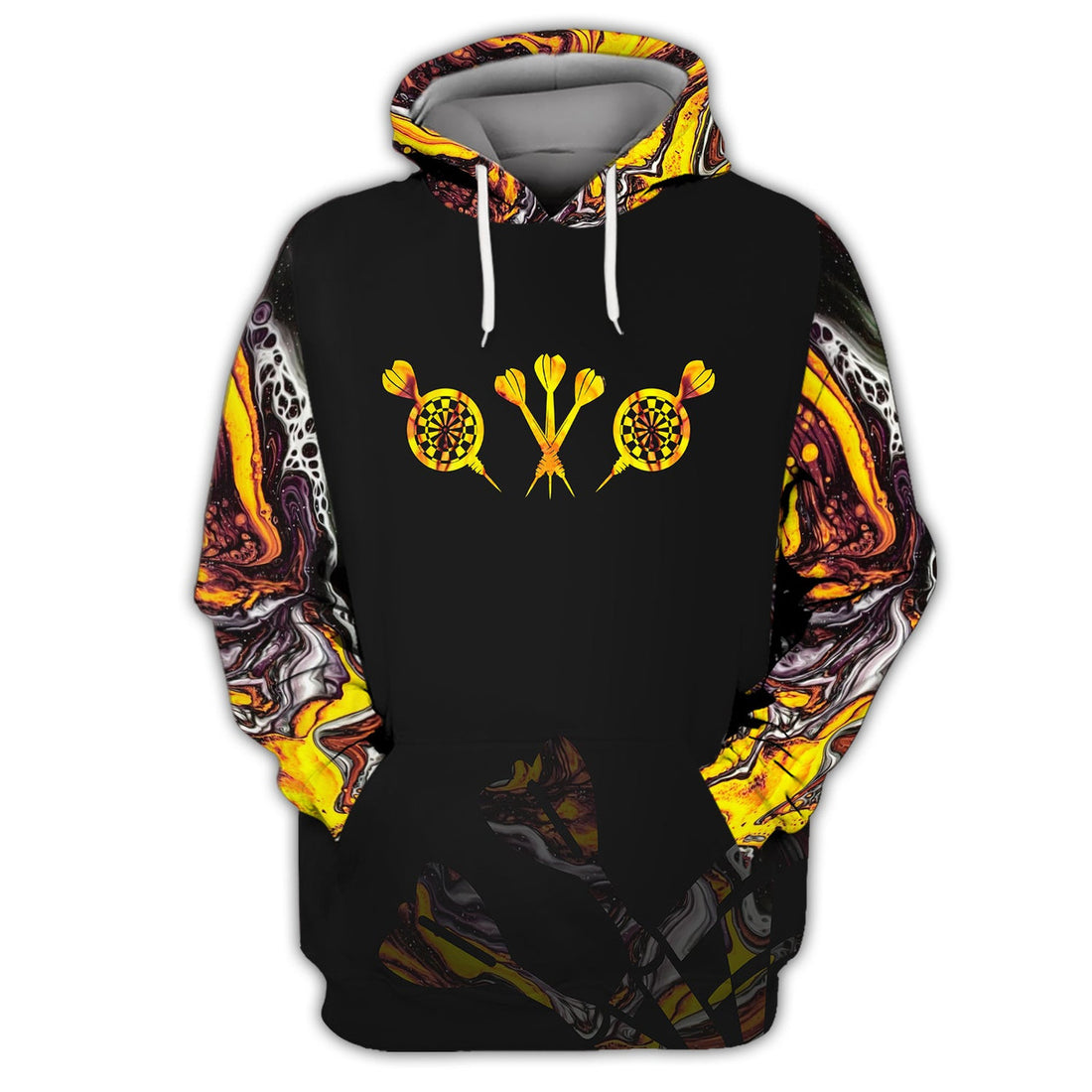 FUNSTUFFPRINT Dart, Born To Play, Forced To Work 3D Hoodie and Zip Hoodie