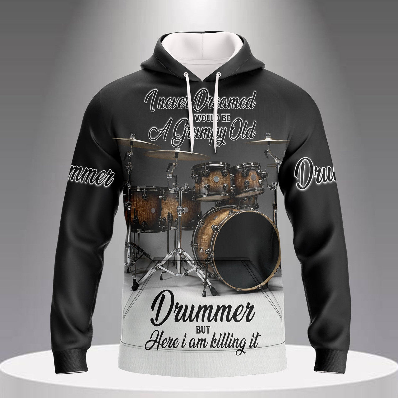 FUNSTUFFPRINT Grumpy Drummer - Hadn
 3D Hoodie and Zip Hoodie