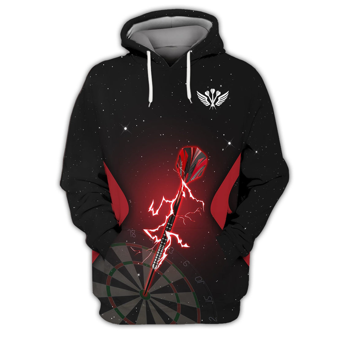 FUNSTUFFPRINT Darts Skeleton 3D Hoodie and Zip Hoodie
