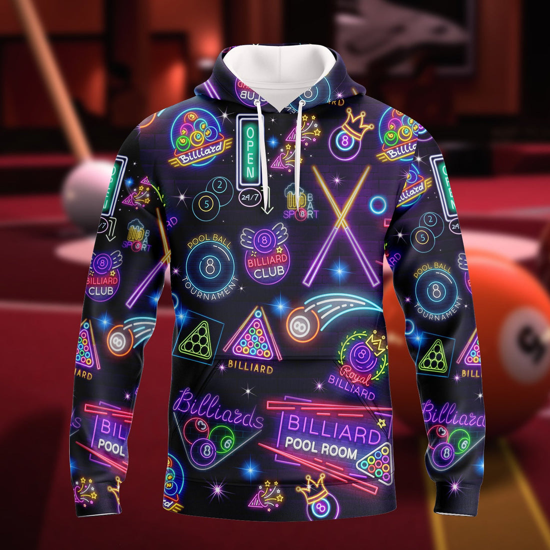 FUNSTUFFPRINT Billiard, 3D Full Print 01 3D Hoodie and Zip Hoodie