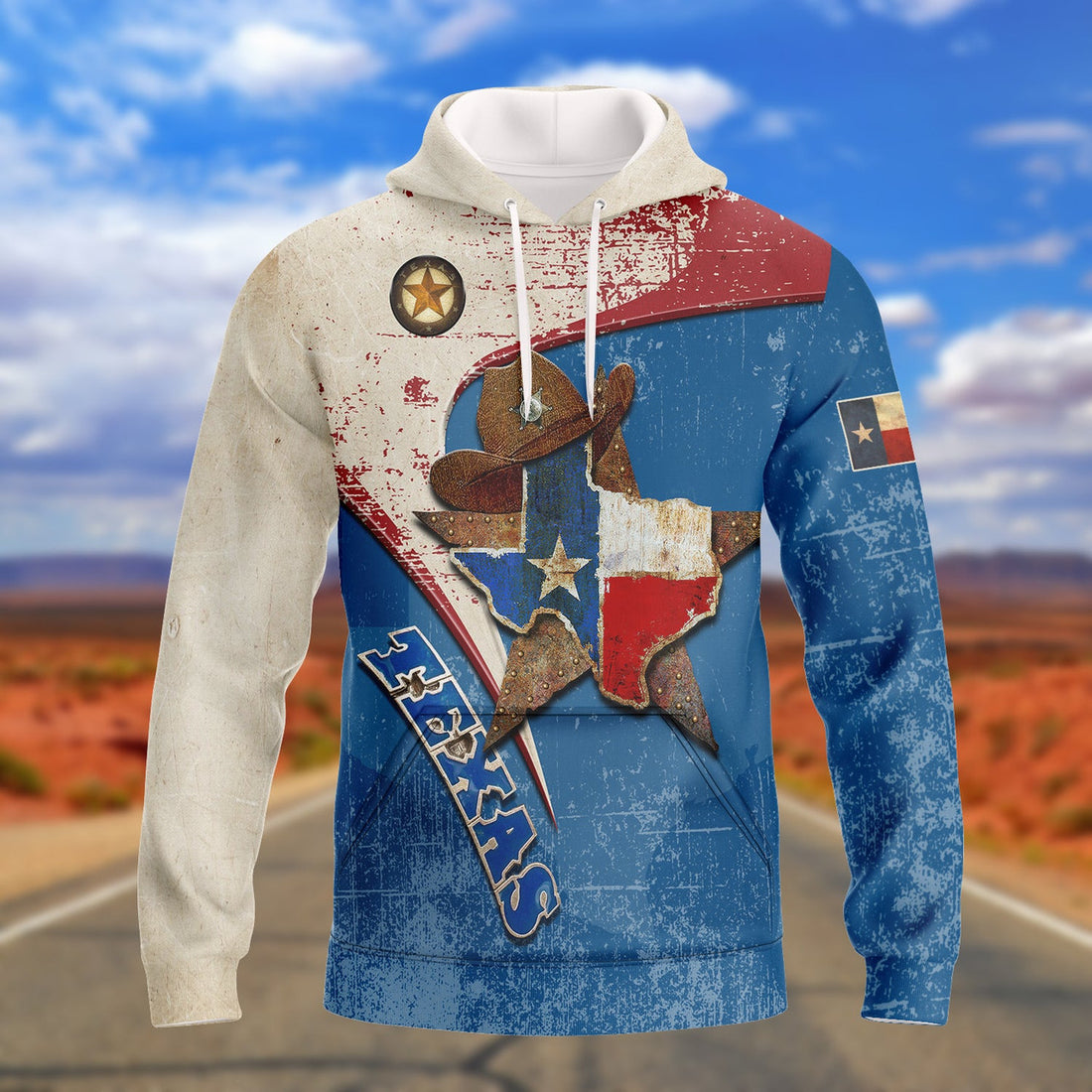 FUNSTUFFPRINT Texas Full Print 04 3D Hoodie and Zip Hoodie