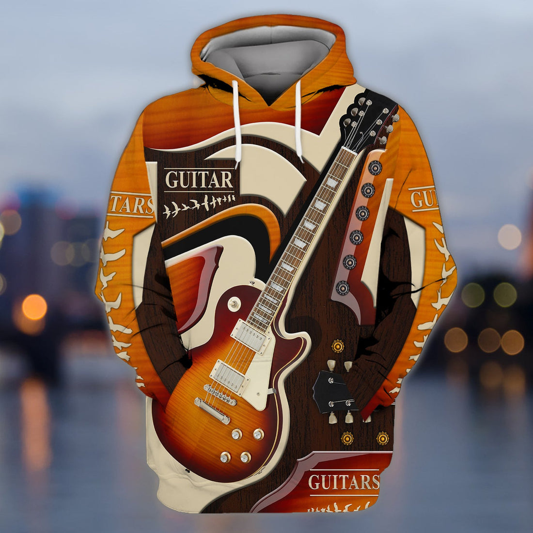 FUNSTUFFPRINT Guitar S111 3D Hoodie and Zip Hoodie