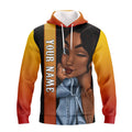 FUNSTUFFPRINT African Girl - Personalized Name 3D Hoodie and Zip Hoodie