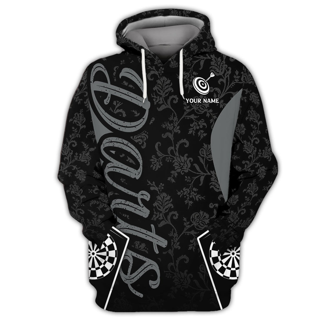 FUNSTUFFPRINT Personalized Name Dart Board3D Hoodie and Zip Hoodie
