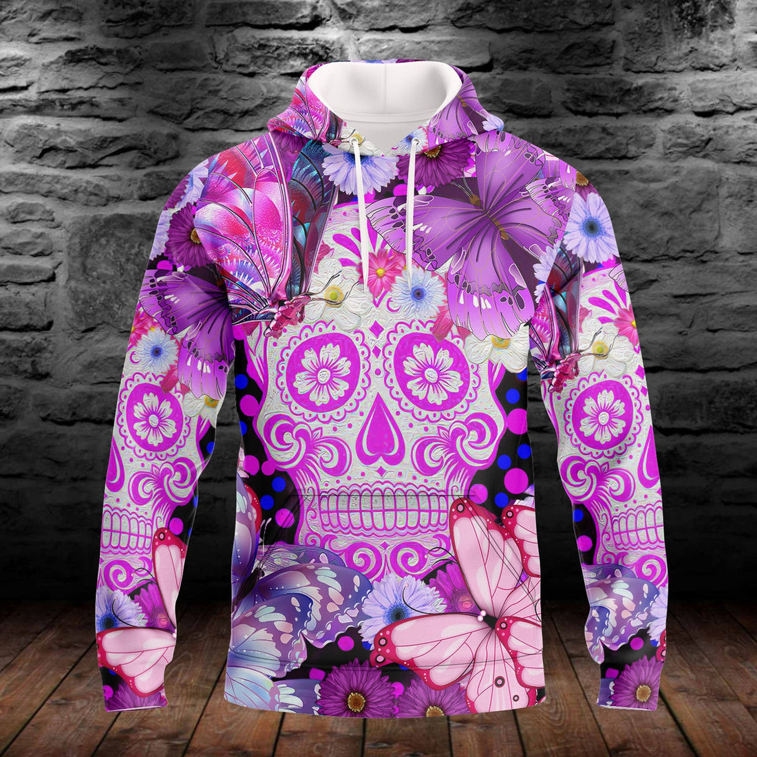 FUNSTUFFPRINT Sugar Skull 3D Hoodie and Zip Hoodie