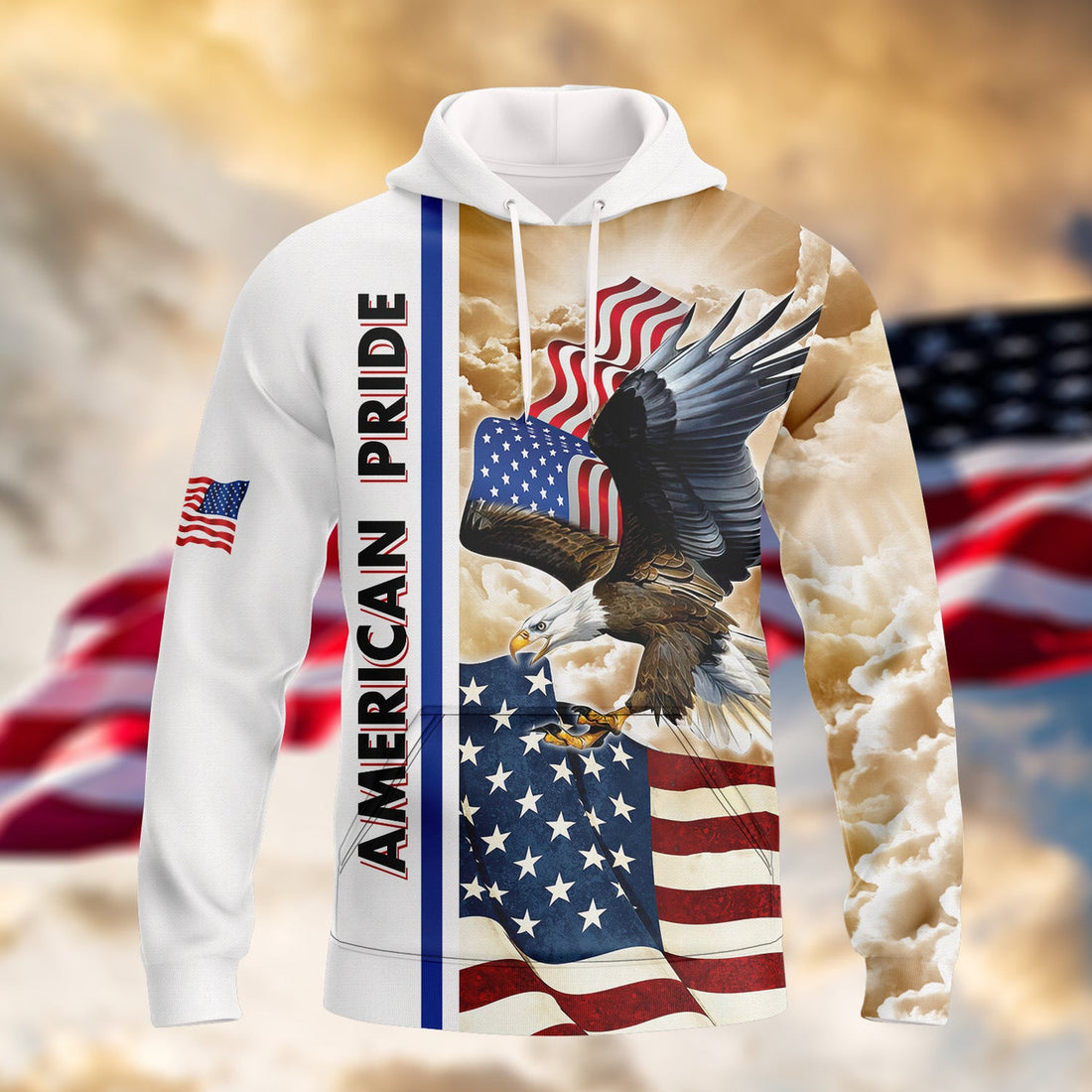 FUNSTUFFPRINT American Full Print 3D Hoodie and Zip Hoodie