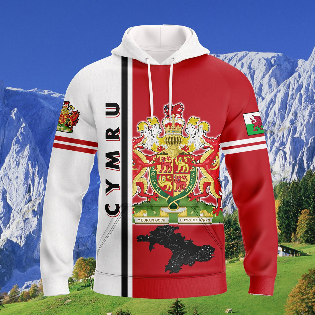 FUNSTUFFPRINT Cymru 3D Hoodie and Zip Hoodie