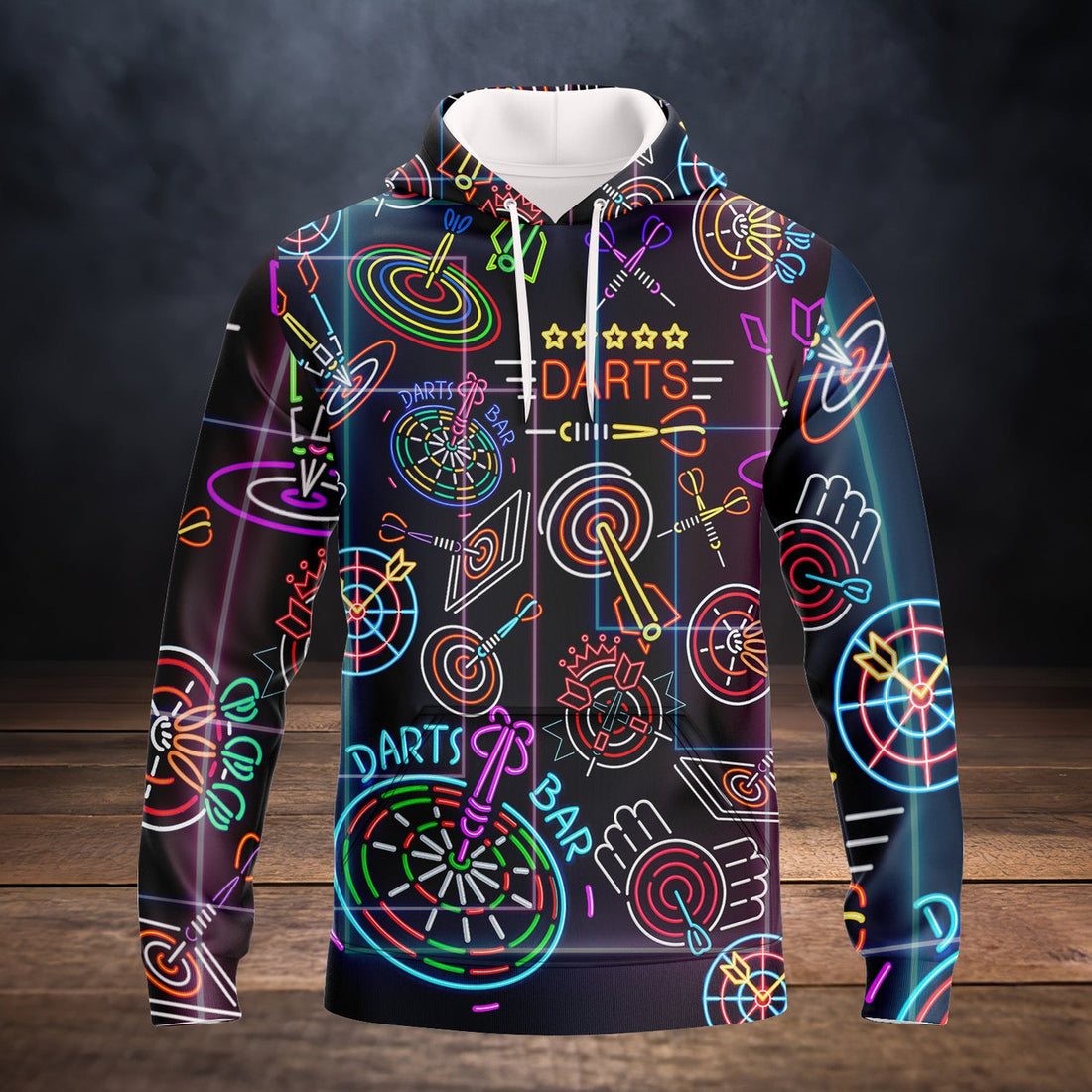 FUNSTUFFPRINT Born To Play Darts Shoot To Thrill 3D Hoodie and Zip Hoodie