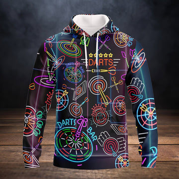 FUNSTUFFPRINT Born To Play Darts Shoot To Thrill 3D Hoodie and Zip Hoodie