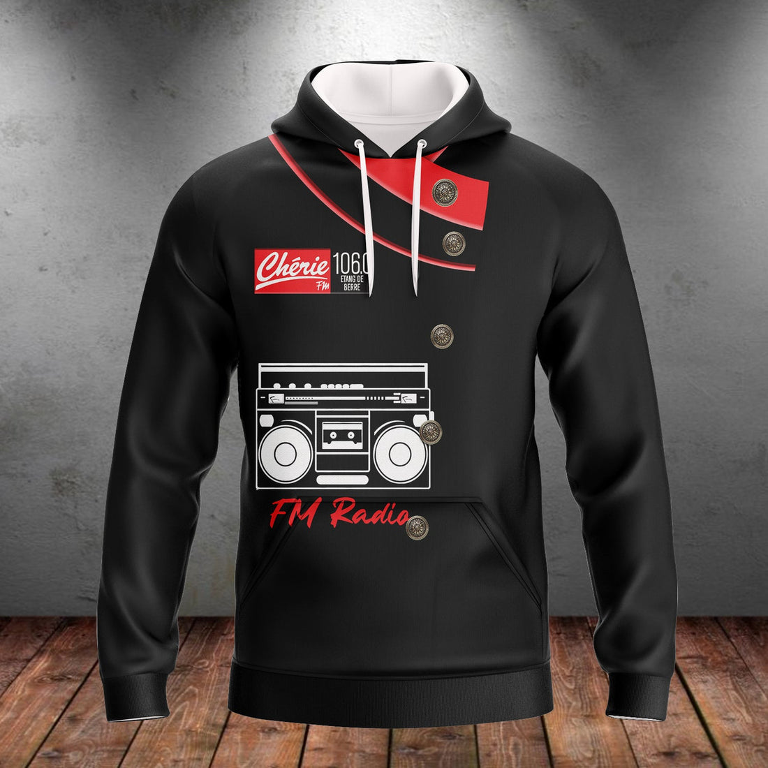 FUNSTUFFPRINT FM Radio Full Print Tad 3D Hoodie and Zip Hoodie