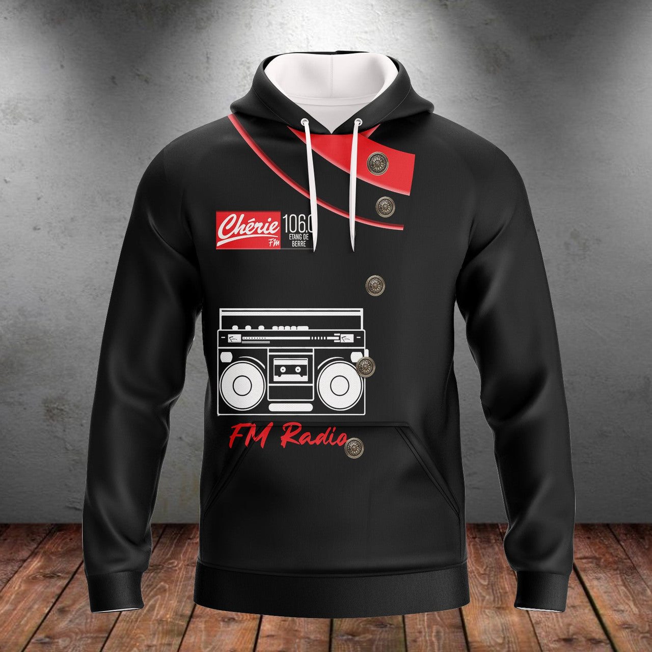 FUNSTUFFPRINT FM Radio Full Print Tad 3D Hoodie and Zip Hoodie