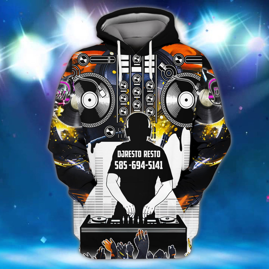 FUNSTUFFPRINT Dj Djresto Resto 3D Hoodie and Zip Hoodie