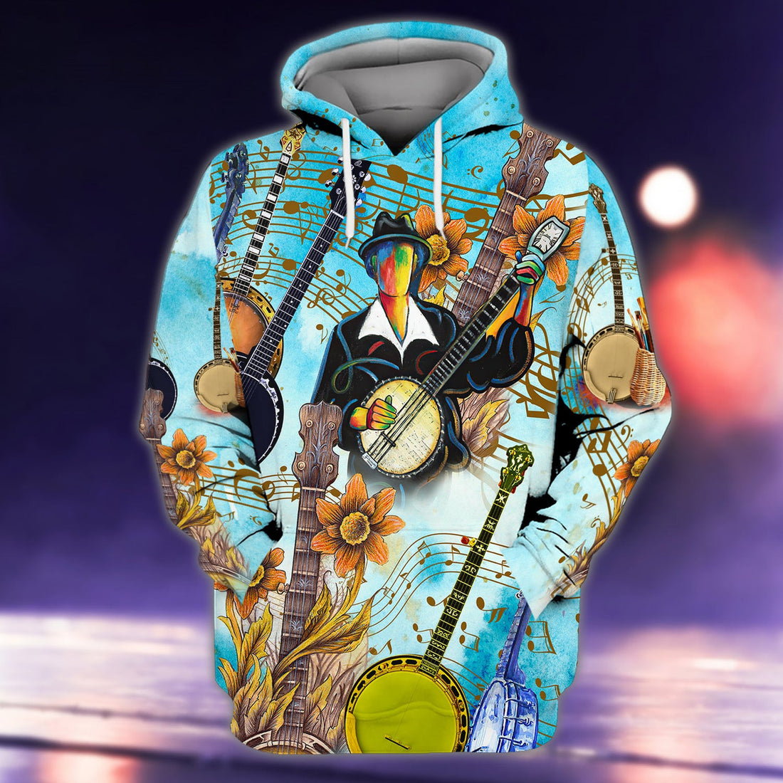 FUNSTUFFPRINT Banjo Music 3d Shirts For Men and Women 3D Hoodie and Zip Hoodie