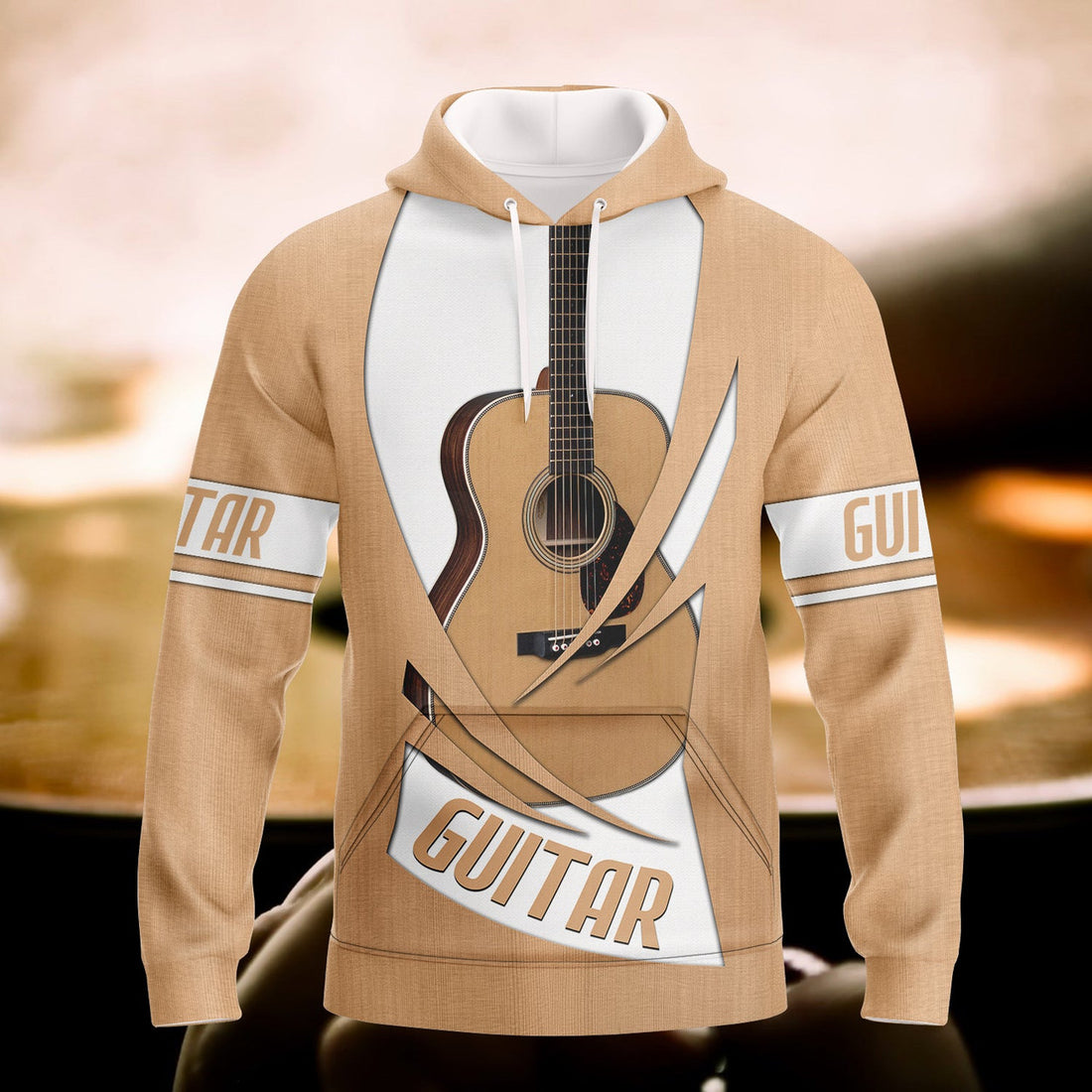 FUNSTUFFPRINT Guitar Full Print 3D Hoodie and Zip Hoodie