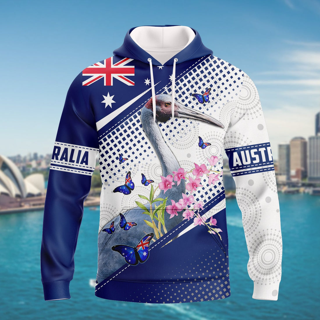 FUNSTUFFPRINT Australia, Love Brolga3D Hoodie and Zip Hoodie