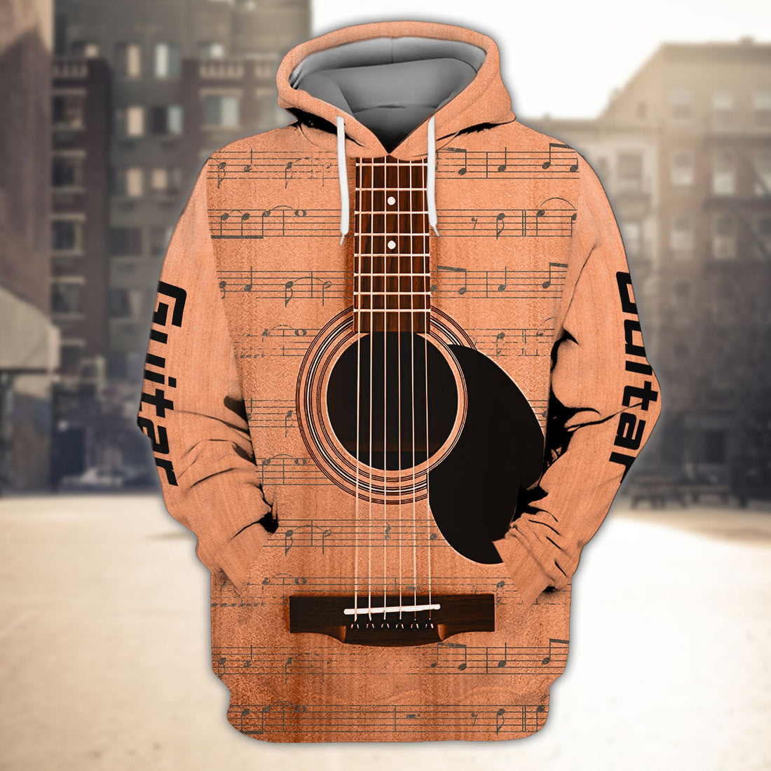 FUNSTUFFPRINT Guitar Music (Ver 2) 3D Hoodie and Zip Hoodie