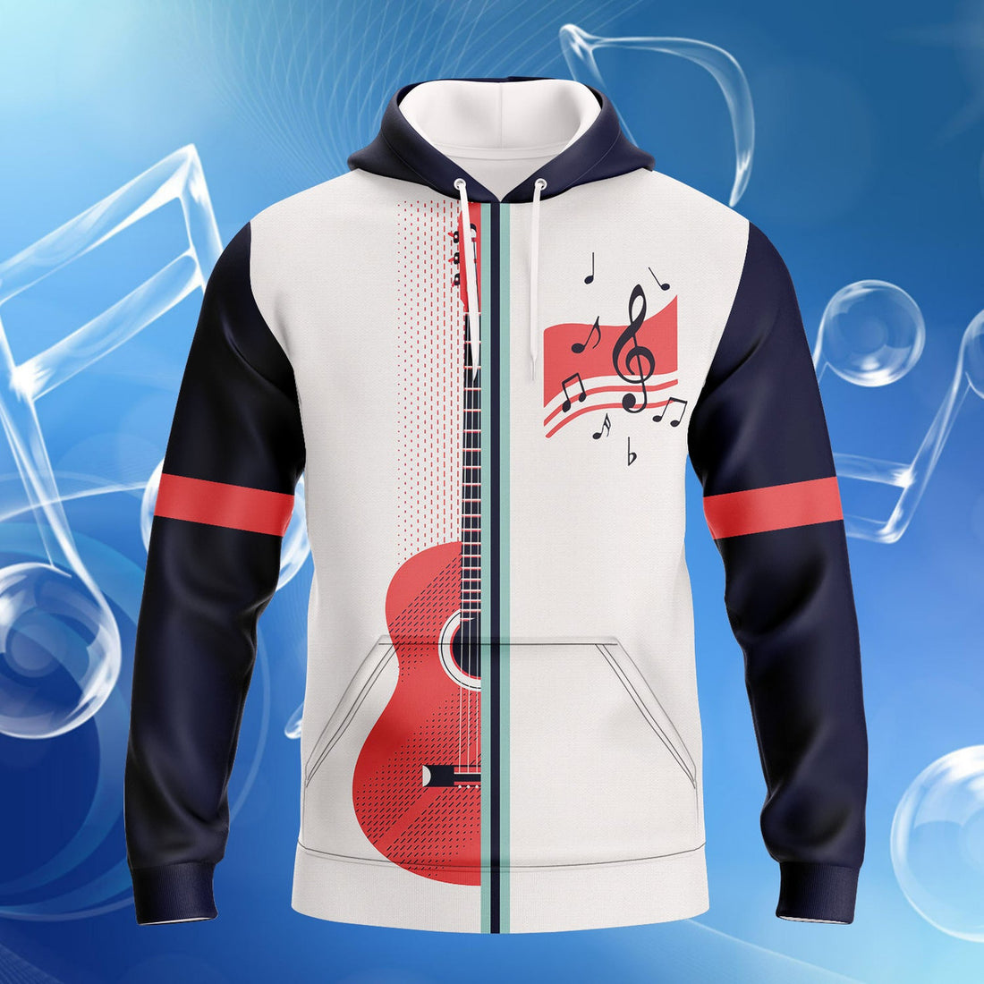 FUNSTUFFPRINT Guitar - Full Print 3D Hoodie and Zip Hoodie