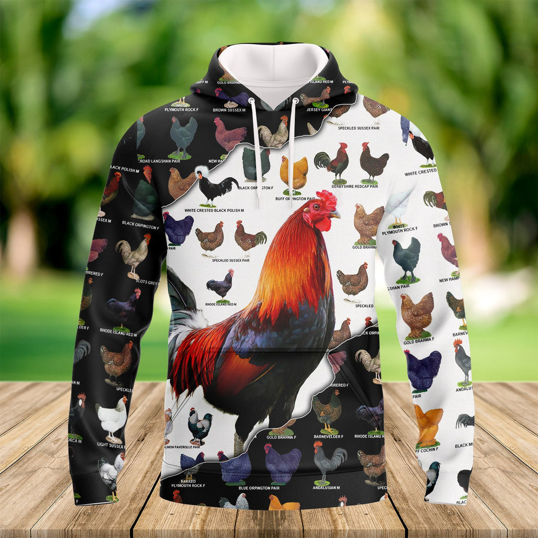 FUNSTUFFPRINT Rooster 889 - 3D Full Print 3D Hoodie and Zip Hoodie
