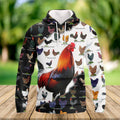 FUNSTUFFPRINT Rooster 889 - 3D Full Print 3D Hoodie and Zip Hoodie