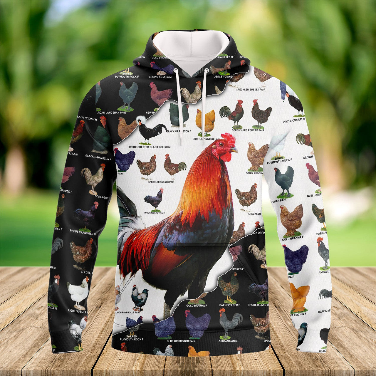 FUNSTUFFPRINT Rooster 889 - 3D Full Print 3D Hoodie and Zip Hoodie
