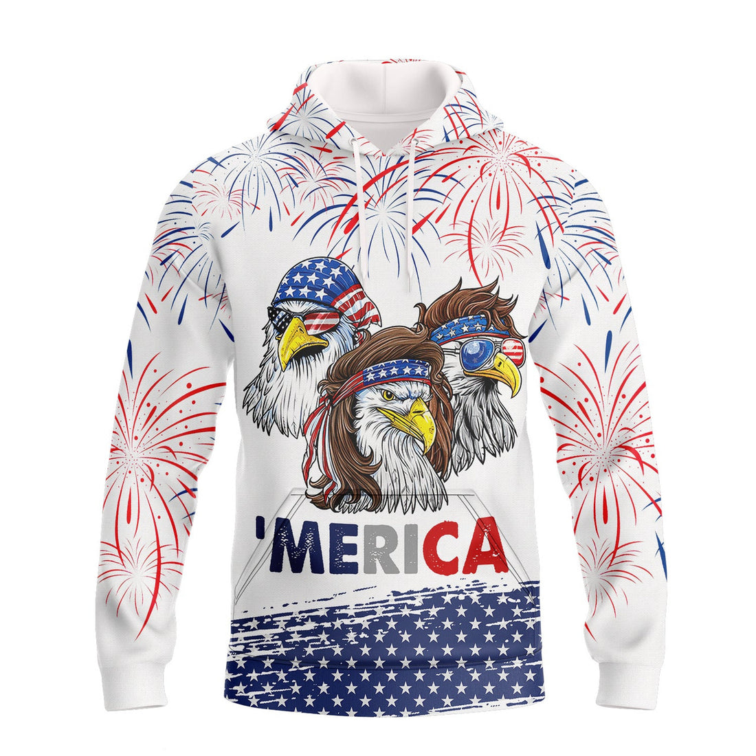 FUNSTUFFPRINT Eagle American - Independence Day Is Coming 3D Hoodie and Zip Hoodie