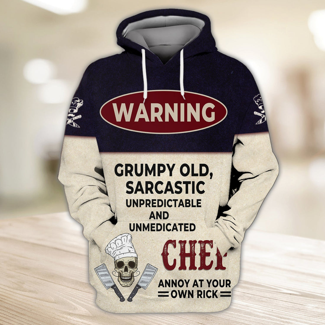 FUNSTUFFPRINT Chef 451 3D Hoodie and Zip Hoodie
