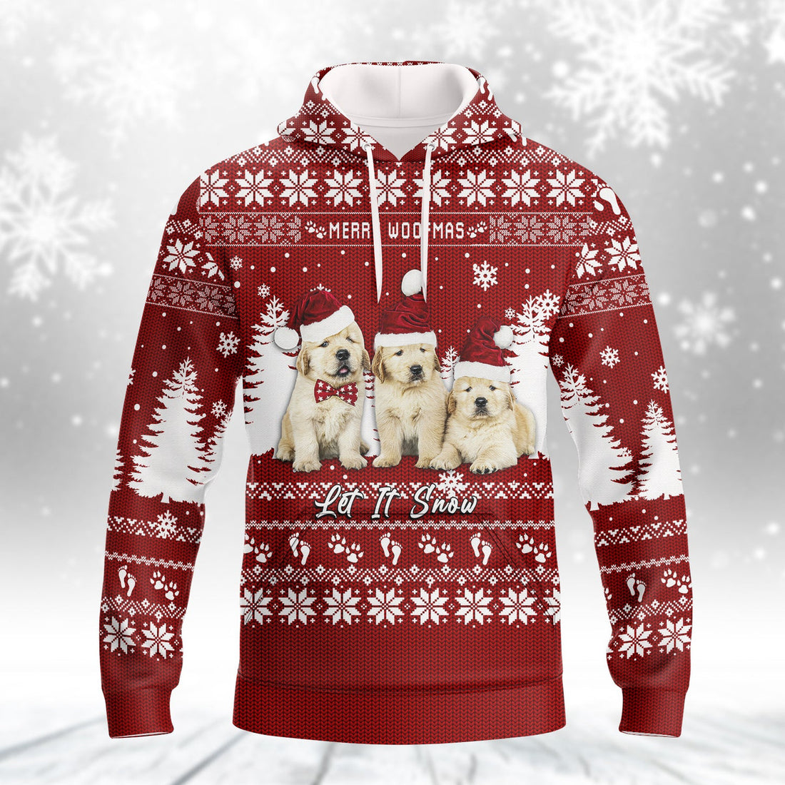 FUNSTUFFPRINT Puppy Golden REtriever 3D Hoodie and Zip Hoodie
