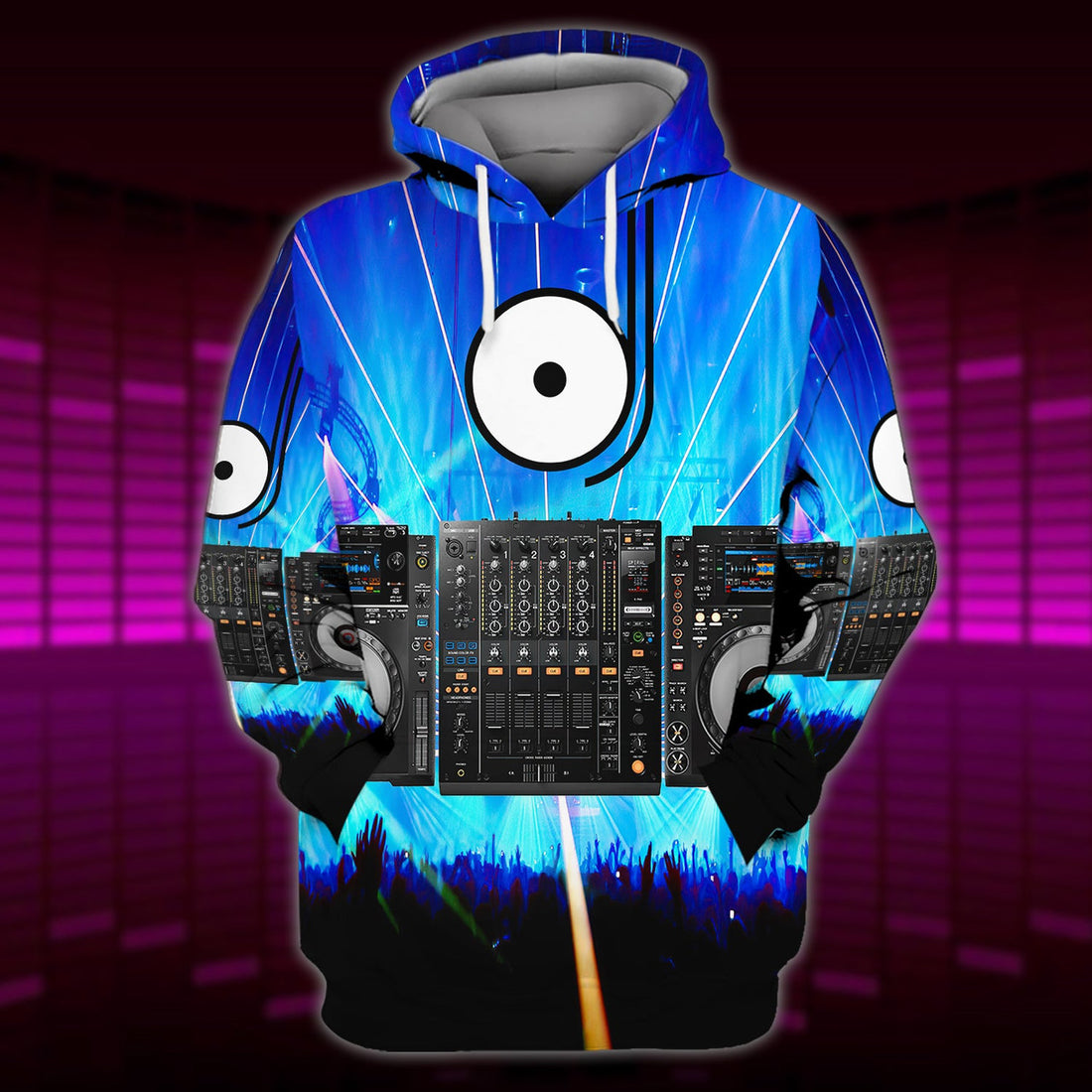FUNSTUFFPRINT Dj Controller Full Print 1211 3D Hoodie and Zip Hoodie