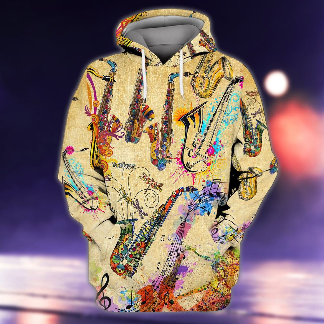 FUNSTUFFPRINT Saxophone Is My Beautiful Life 3D Hoodie and Zip Hoodie
