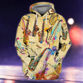FUNSTUFFPRINT Saxophone Is My Beautiful Life 3D Hoodie and Zip Hoodie