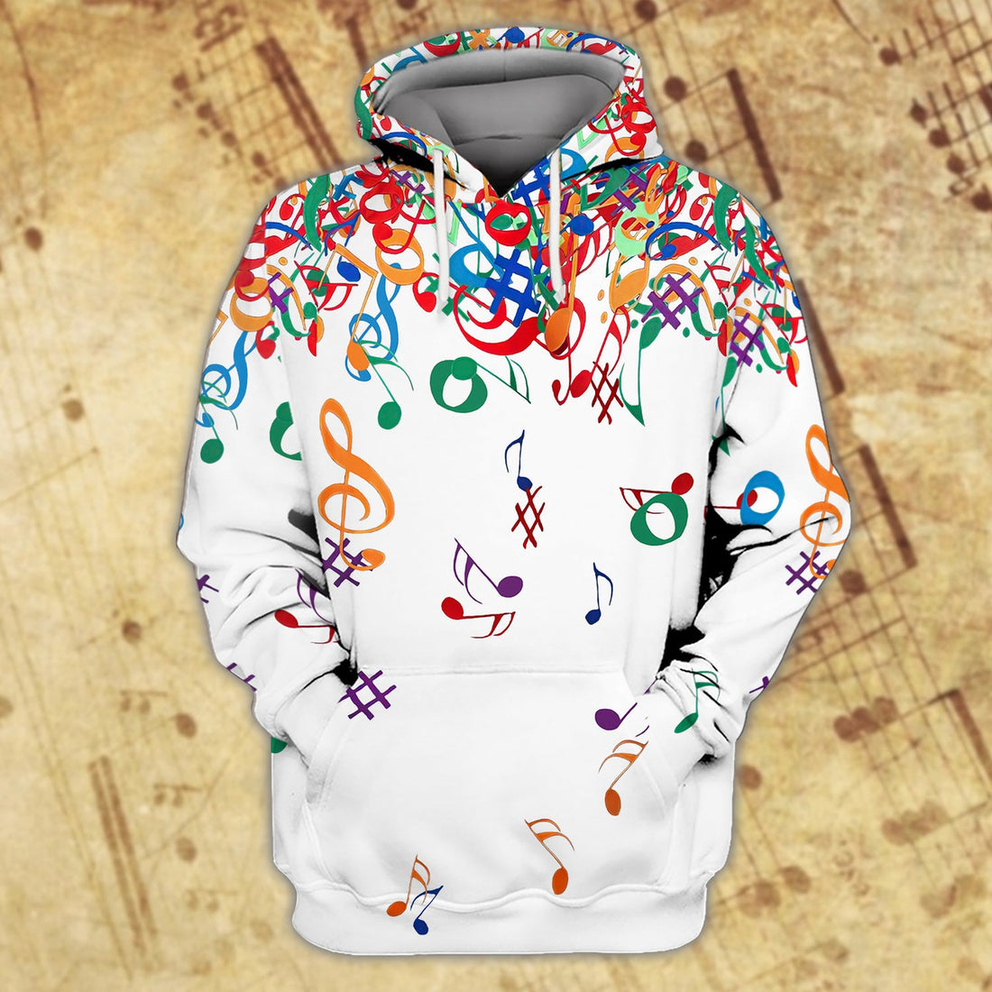 FUNSTUFFPRINT Music Xyz 3D Hoodie and Zip Hoodie