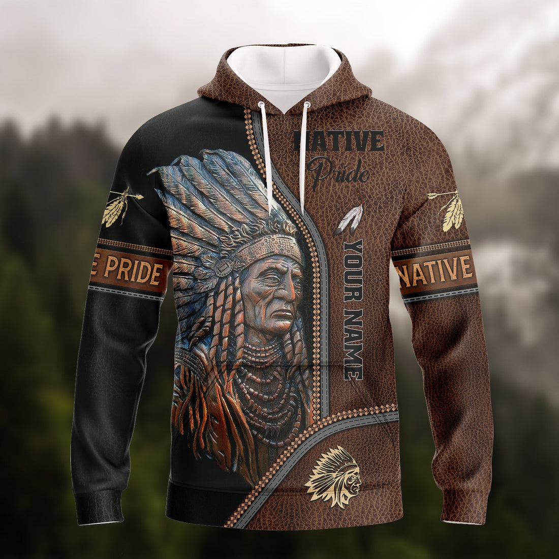 FUNSTUFFPRINT Native Pride - Personalized Name 3D Hoodie and Zip Hoodie