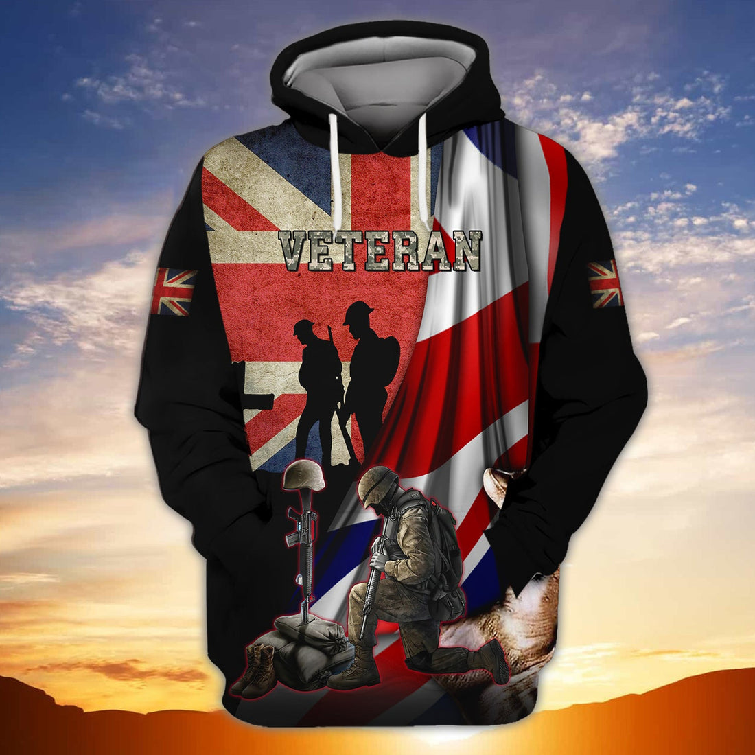 FUNSTUFFPRINT Veteran Uk 531 - 3D Full Print Shirts 3D Hoodie and Zip Hoodie