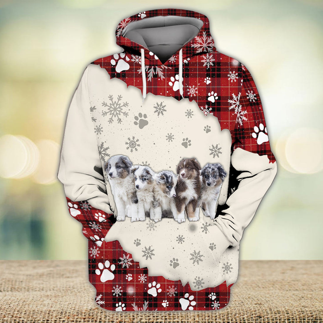 FUNSTUFFPRINT Snow Kitten Love 3D Hoodie and Zip Hoodie