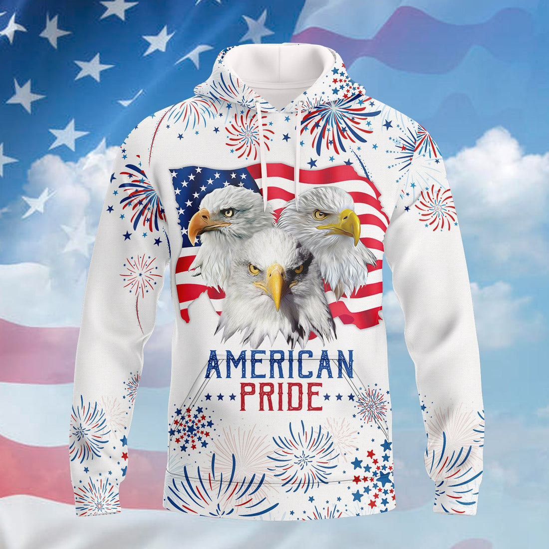 FUNSTUFFPRINT Eagle American Pride - Independence Day Is Coming 3D Hoodie and Zip Hoodie